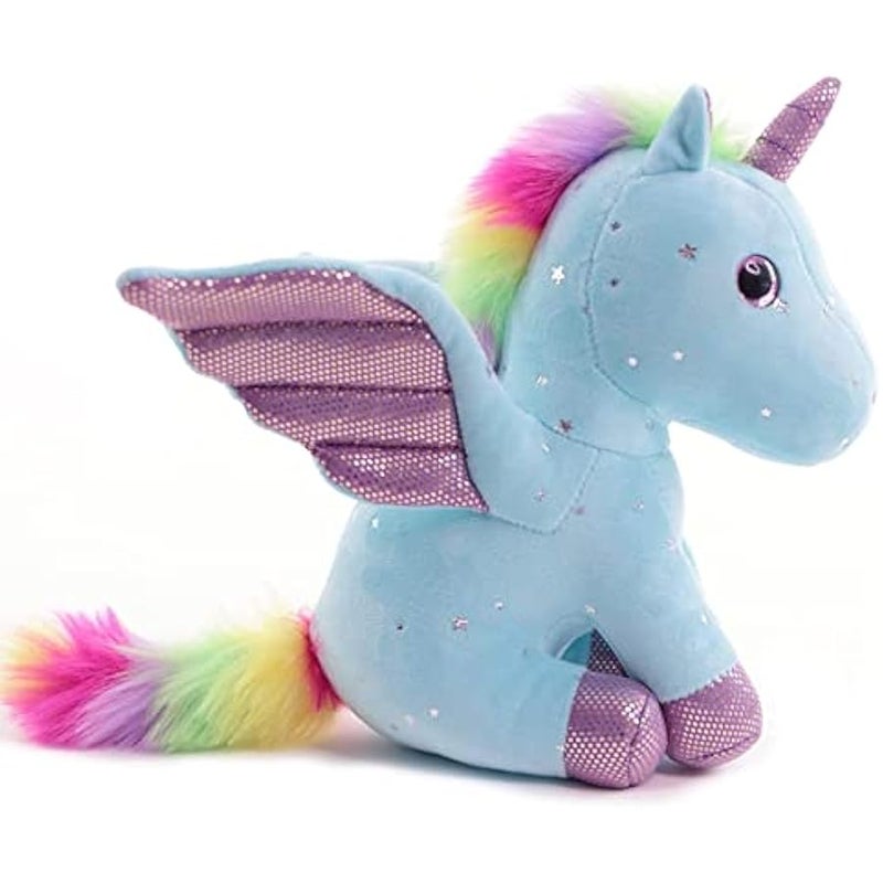 Wings Dragon Plush Toy Wings Unicorn Stuffed Animals Pterosaur Plush Flying Dragon Pillow Flying Uincorn Plushies Gifts for Fans Kids Boys Girls (Blue,7 Inches) - Image 2